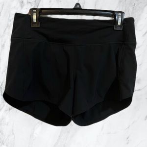 Lululemon Speed Up High Rise Lined Shorts 4” in Black (Size 6T)